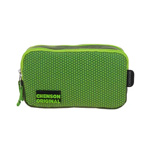 Lapicera escolar Chenson Original verde seco con doble compartimento