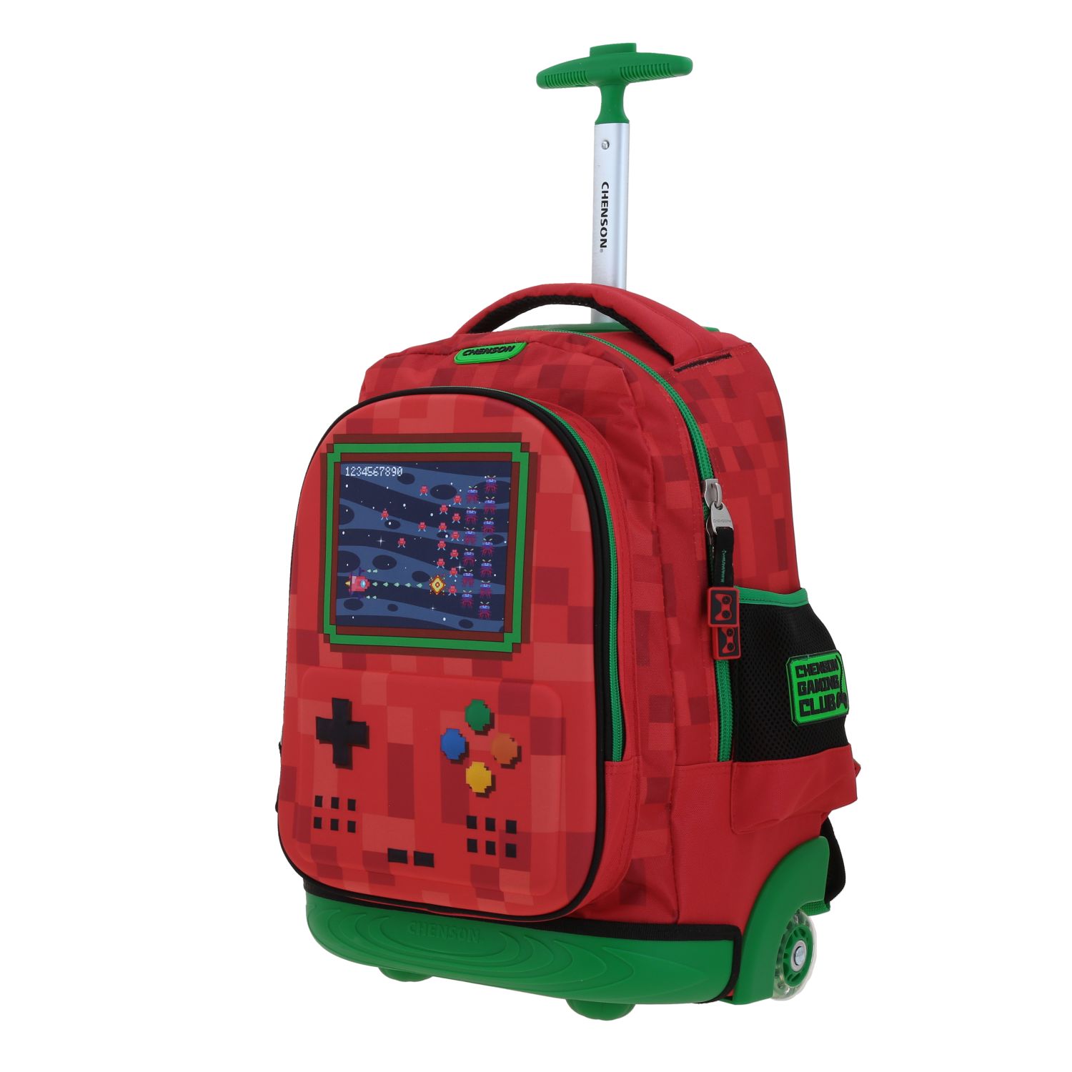 Mochila con Ruedas Chenson Original Roja - Con Llantitas y Diseño Práctico 2