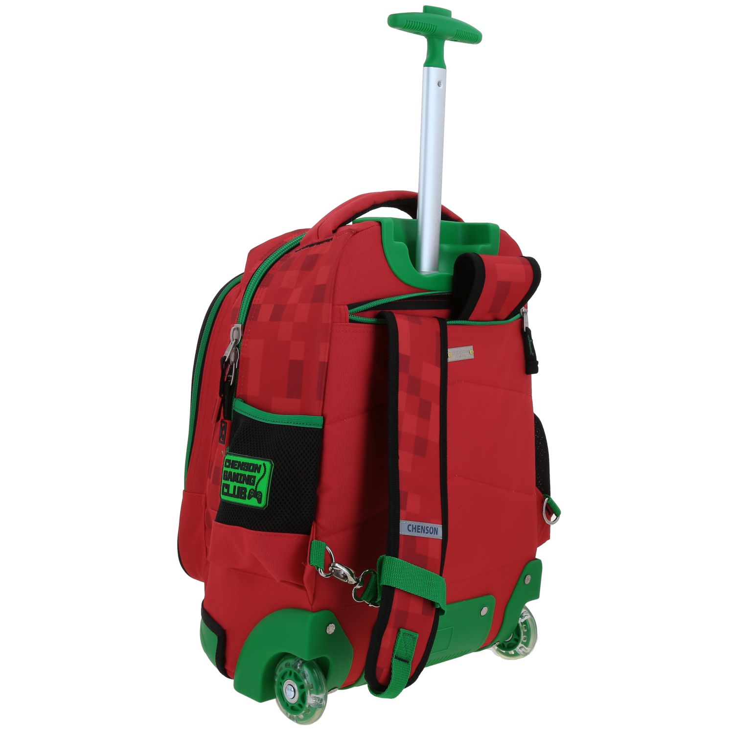 Mochila con Ruedas Chenson Original Roja - Con Llantitas y Diseño Práctico 3