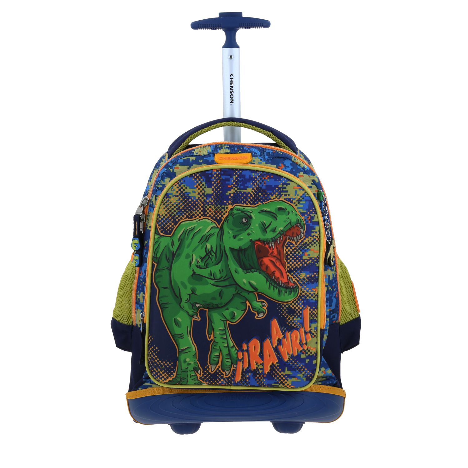 Mochila con Ruedas Chenson Original Azul con Llantitas y Diseño Moderno