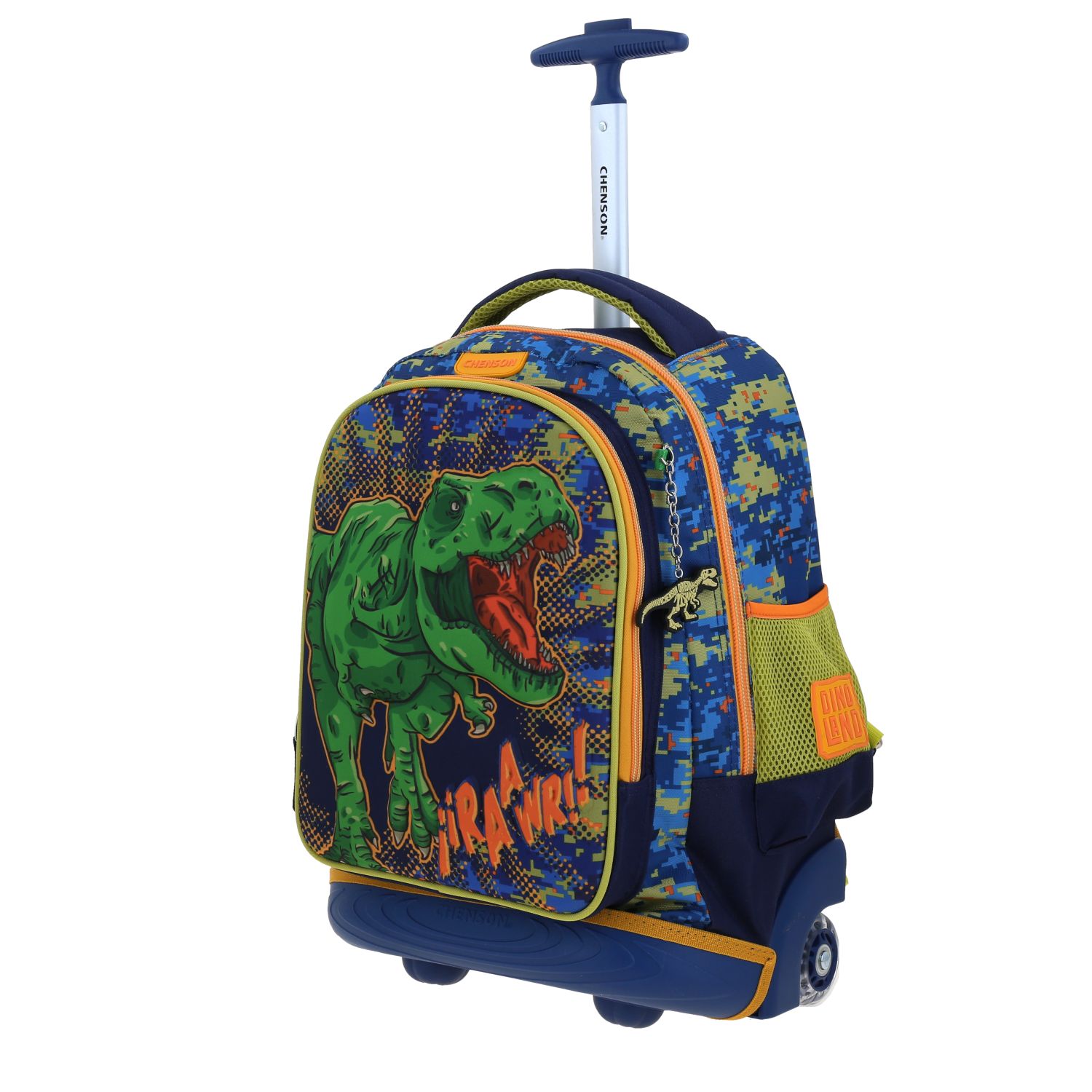 Mochila con Ruedas Chenson Original Azul con Llantitas y Diseño Moderno 2