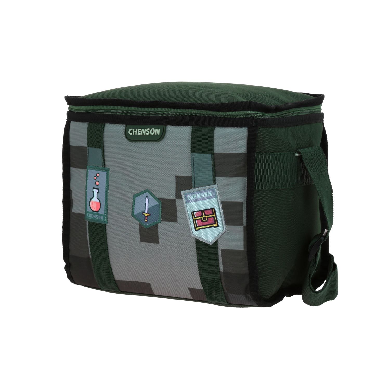 Lonchera escolar térmica Chenson Original verde con diseño funcional 2
