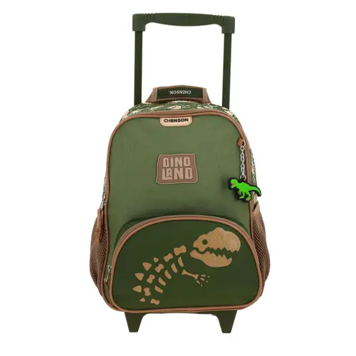 Mochila con Ruedas Chenson Original Verde Seco para Kinder - Diseño Funcional