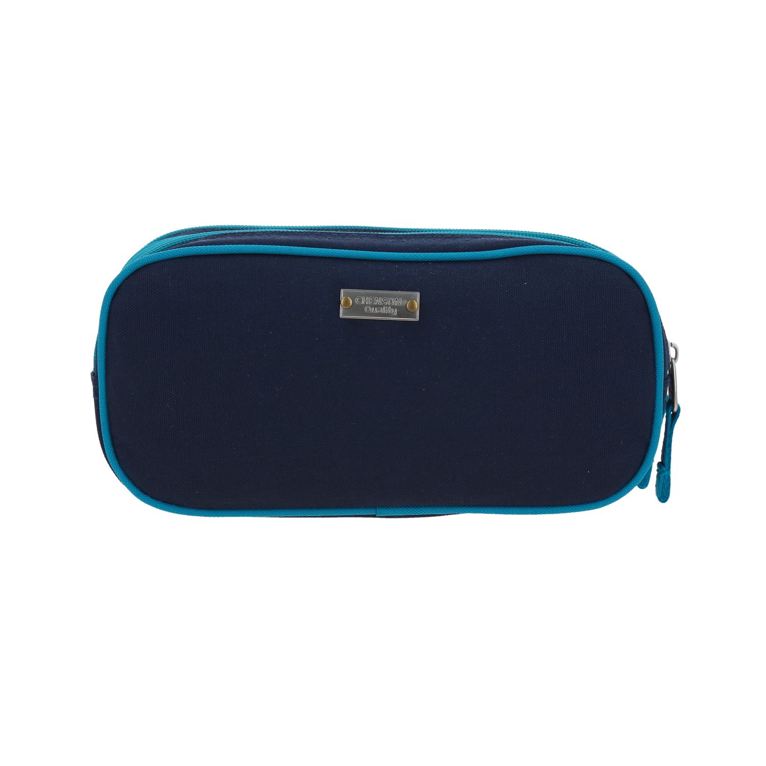 Lapicera escolar Chenson Original turquesa con doble compartimento 4