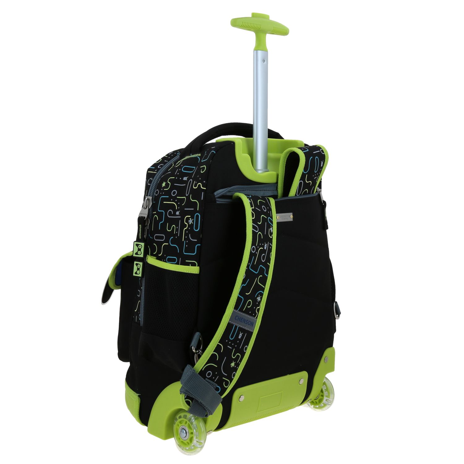 Mochila con Ruedas Chenson Original Negro | Escolar Resistente 3