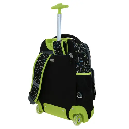 Mochila con Ruedas Chenson Original Negro | Escolar Resistente 5