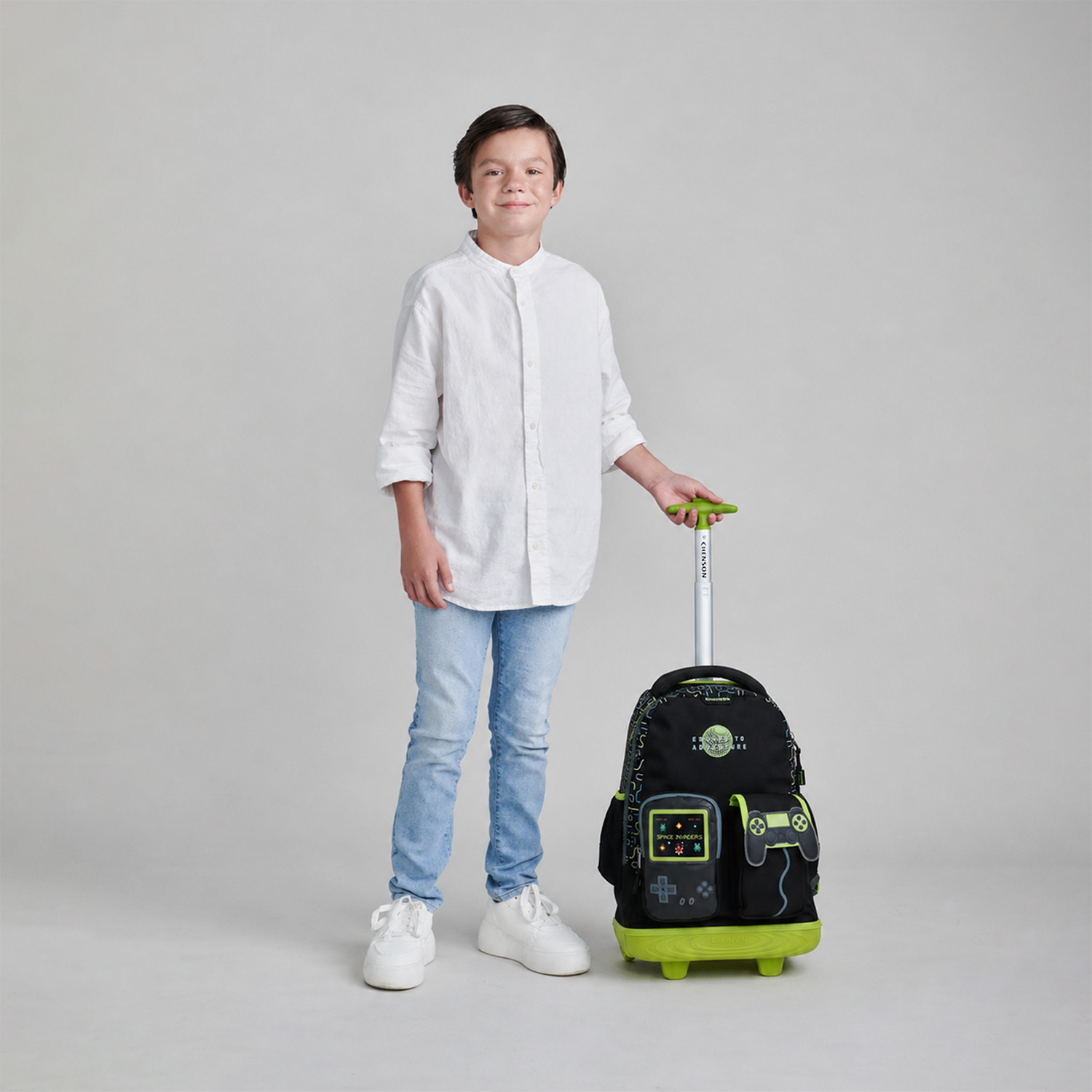Mochila con Ruedas Chenson Original Negro | Escolar Resistente - vista 2