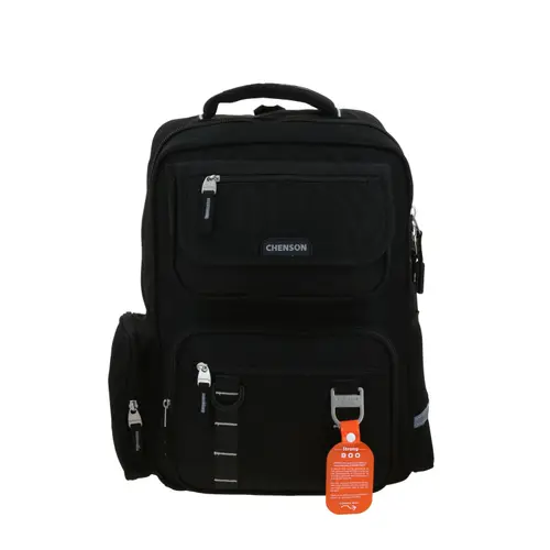 Mochila Chenson Original Negro 30cm Escolar Resistente