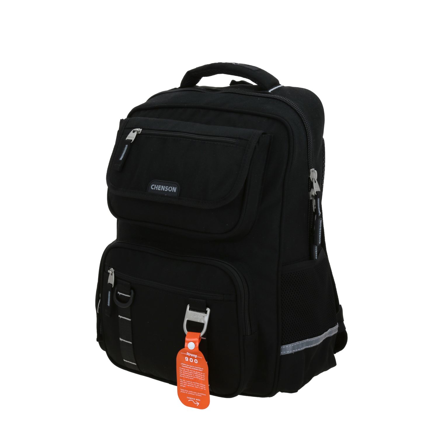 Mochila Chenson Original Negro 30cm Escolar Resistente 2