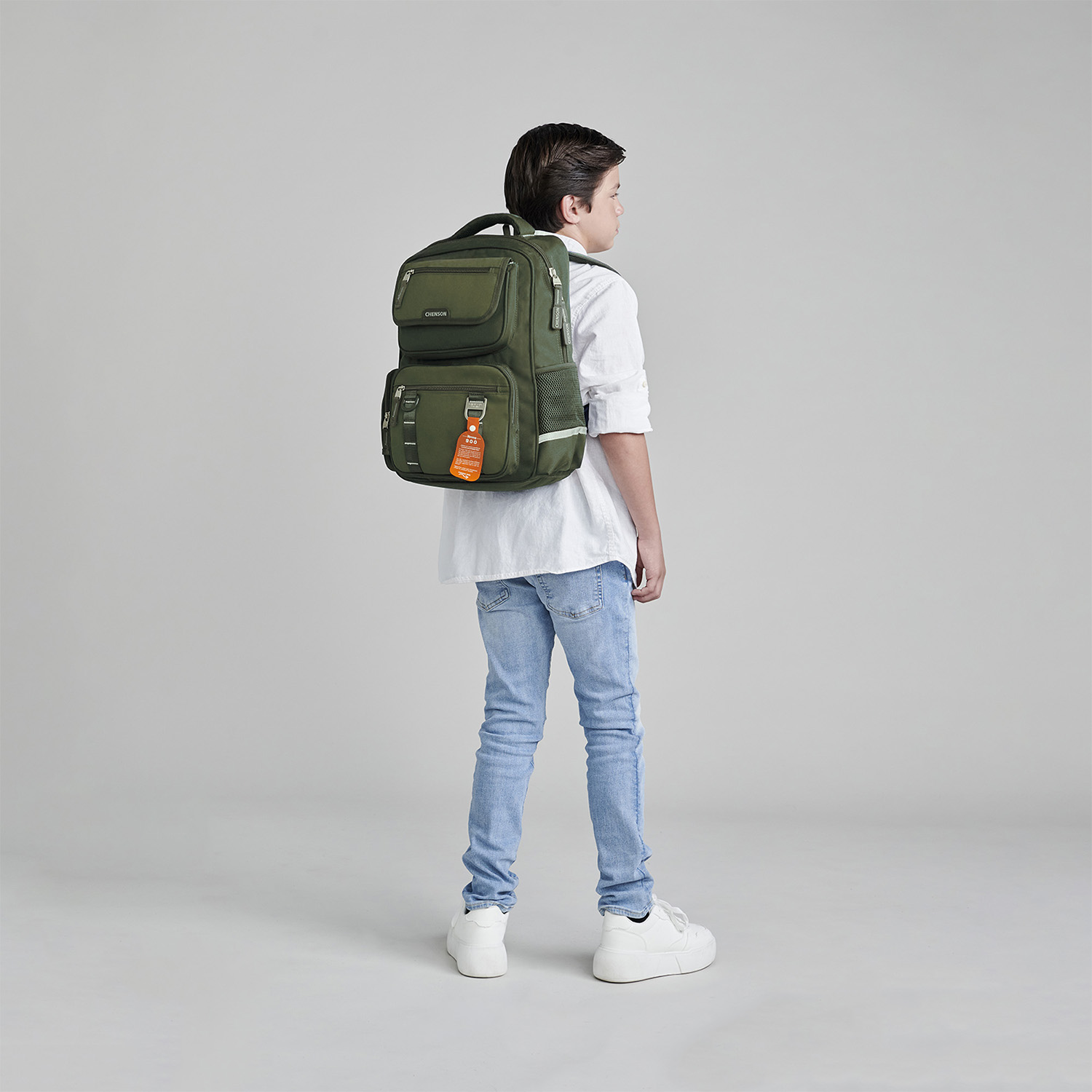 Mochila Chenson Original Verde Seco 30cm - Backpack Resistente - vista 2