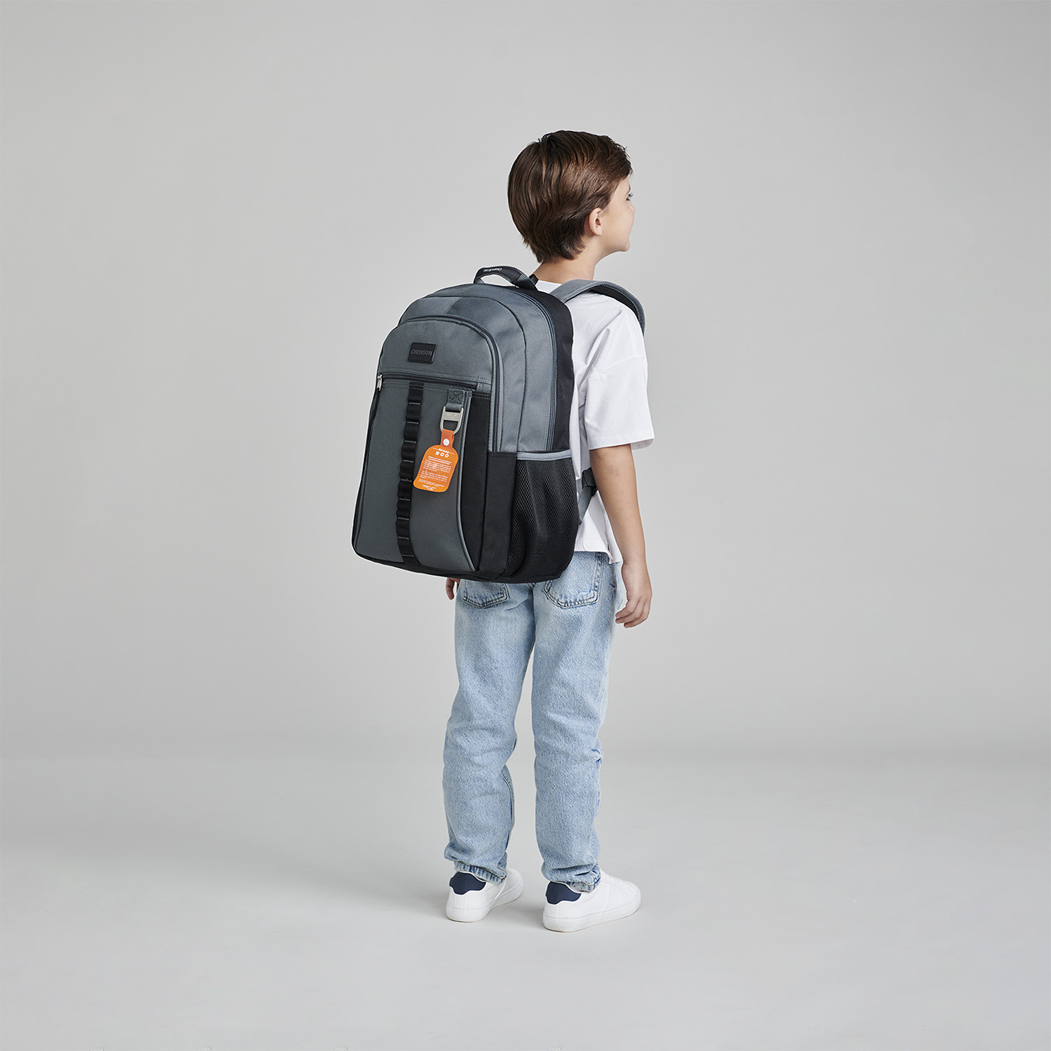 Mochila Chenson Original Gris 30L Resistente Escolar - vista 2