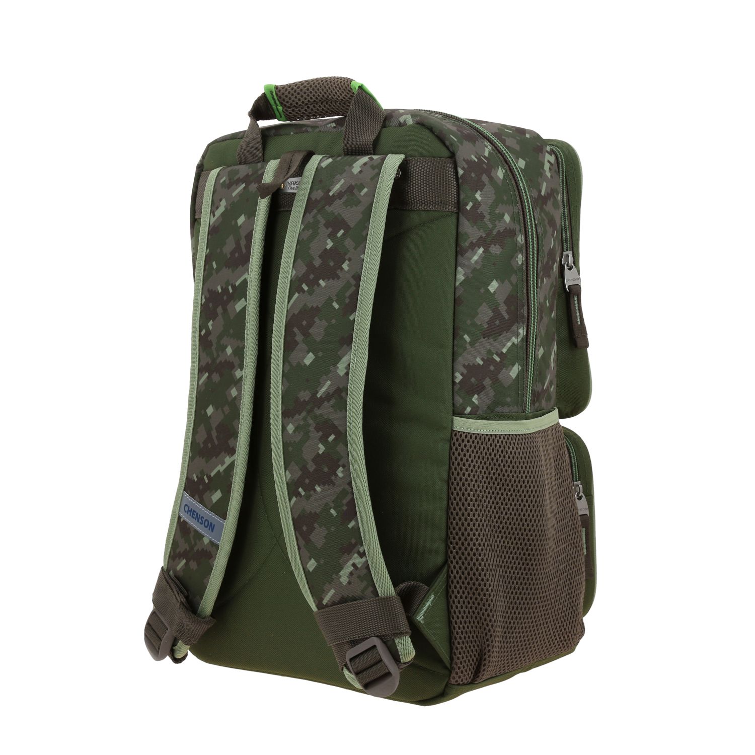 Mochila Chenson Original Verde Seco 43cm Resistente Escolar 5