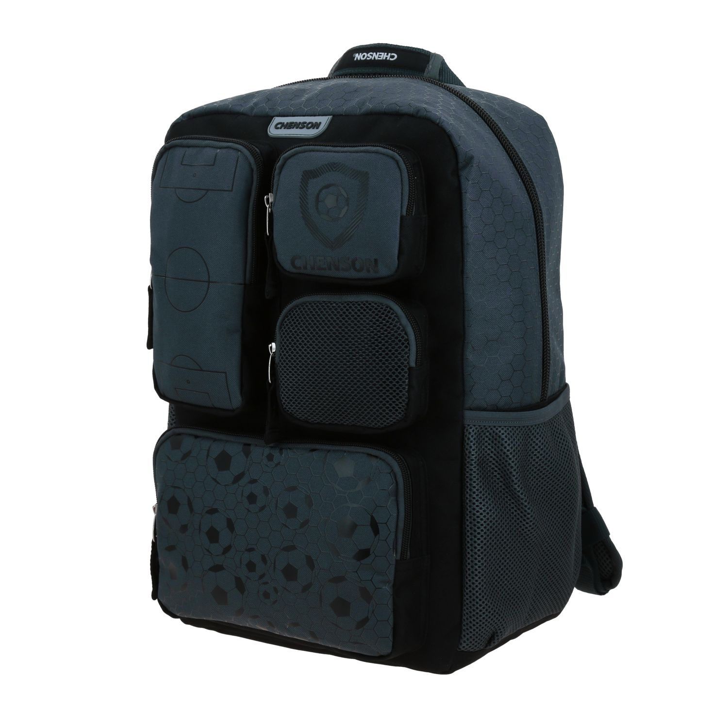 Mochila escolar Chenson Original negra con amplio compartimento y diseño moderno 2