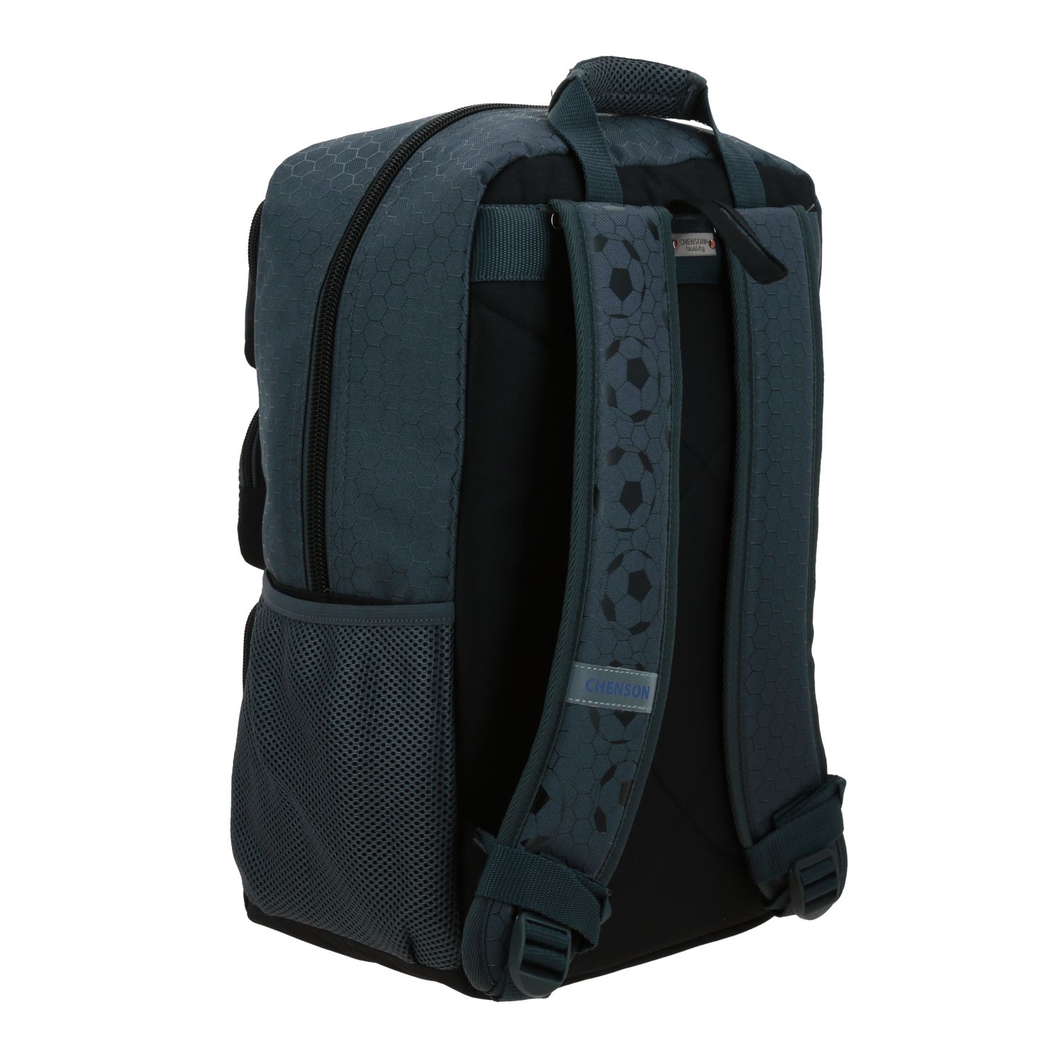 Mochila escolar Chenson Original negra con amplio compartimento y diseño moderno 3