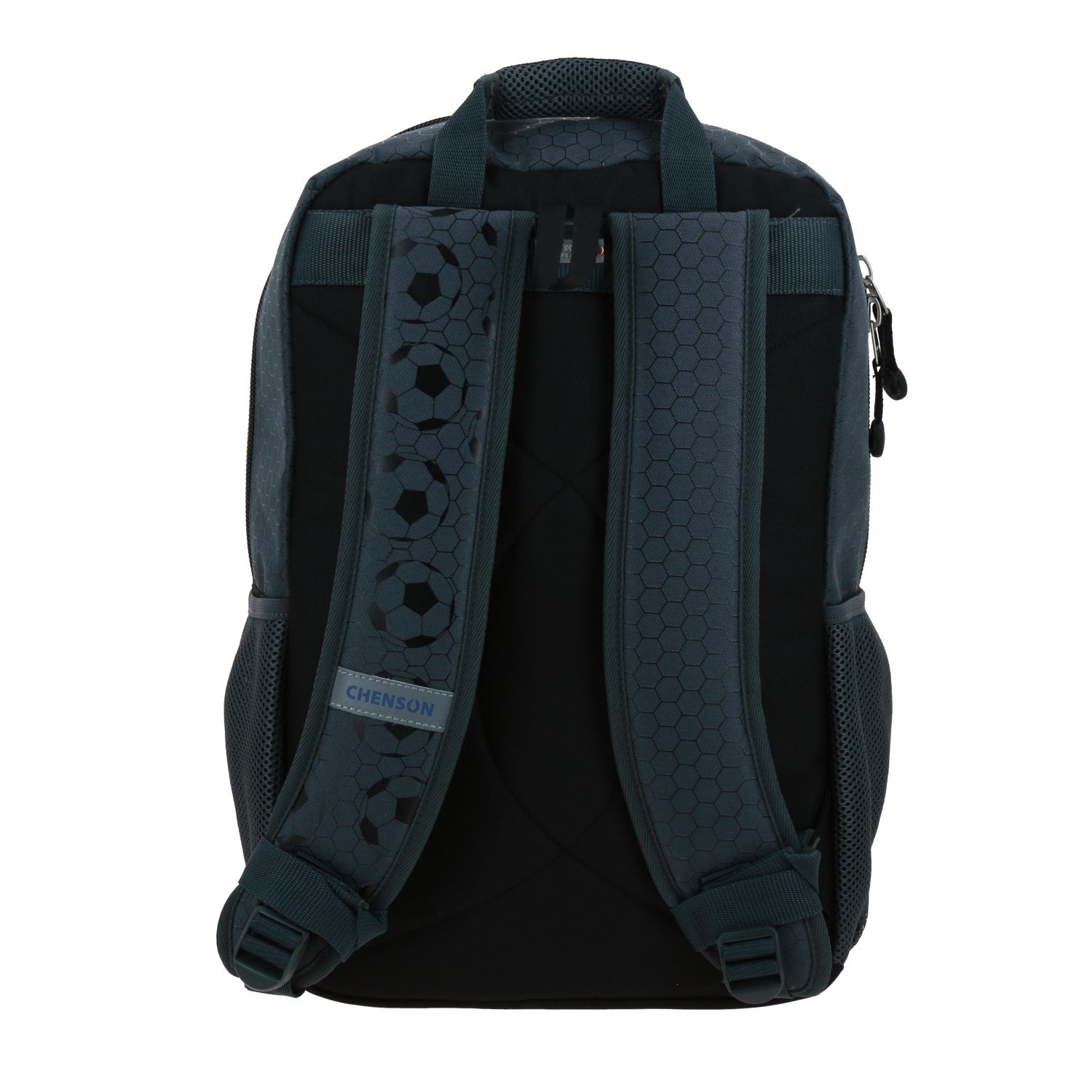 Mochila escolar Chenson Original negra con amplio compartimento y diseño moderno 4