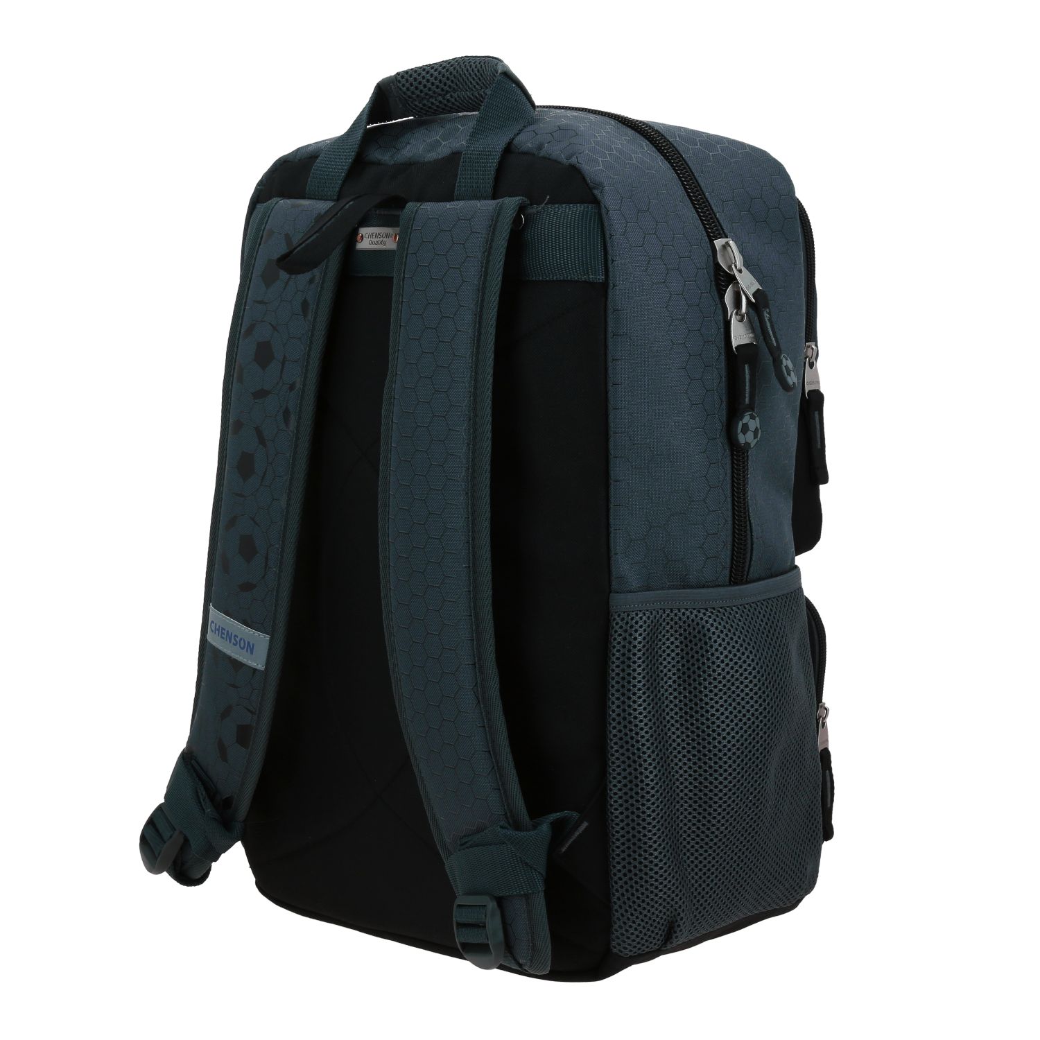 Mochila escolar Chenson Original negra con amplio compartimento y diseño moderno 5