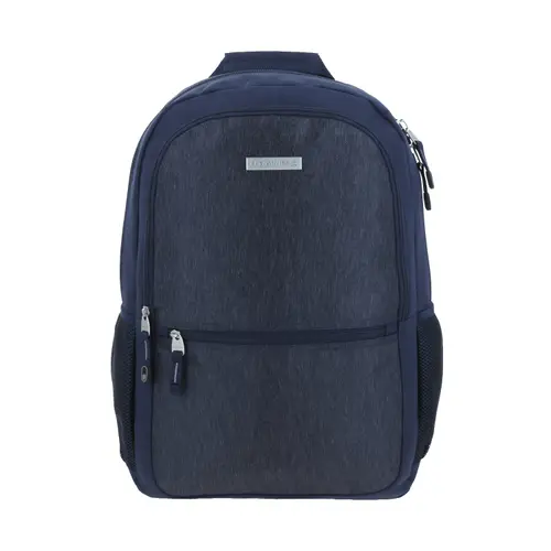 Mochila profesional Chenson Pro azul con organizador interno y soporte para maleta