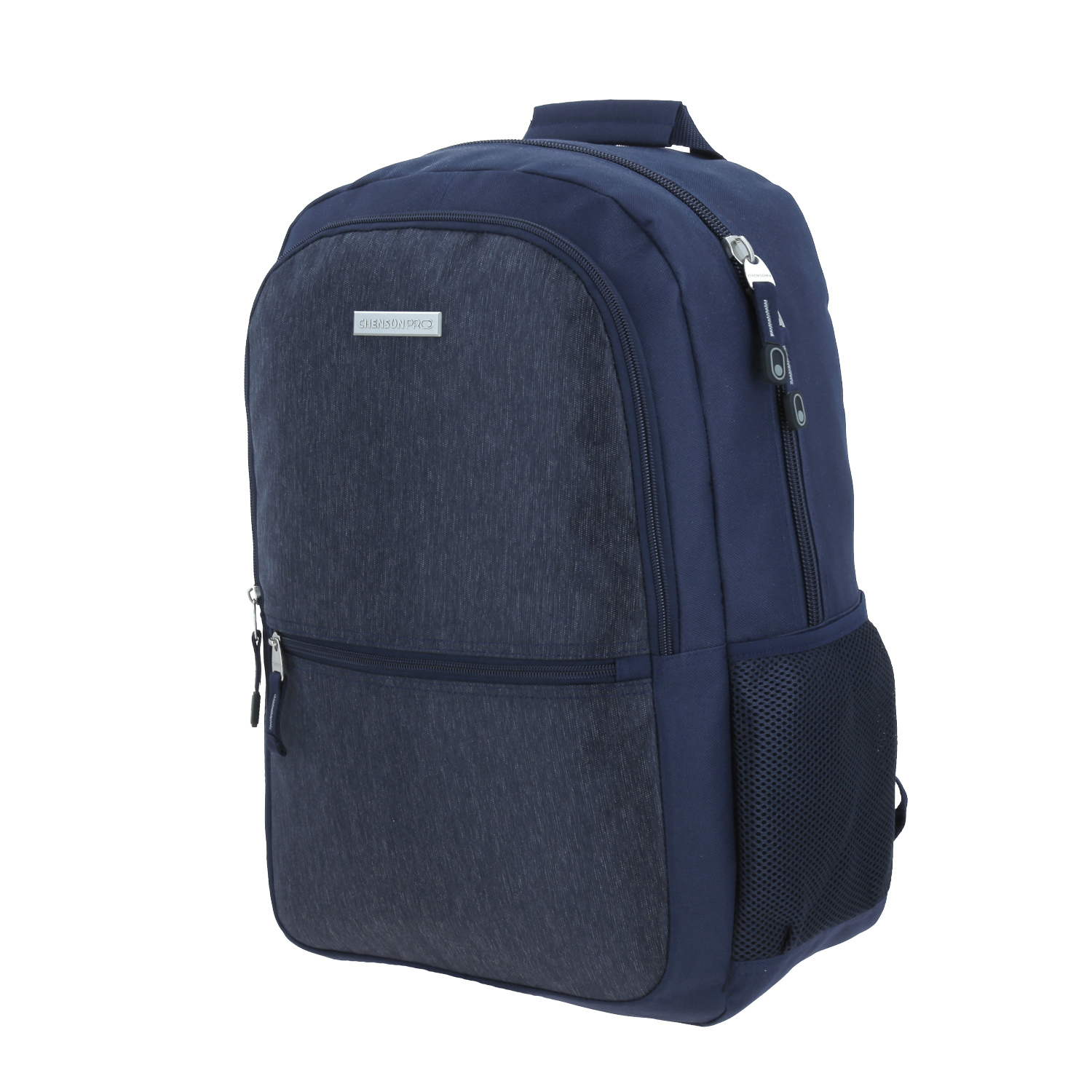 Mochila profesional Chenson Pro azul con organizador interno y soporte para maleta 2