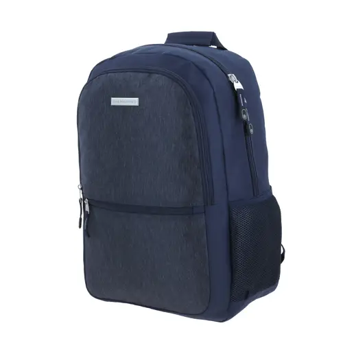 Mochila profesional Chenson Pro azul con organizador interno y soporte para maleta - vista 2