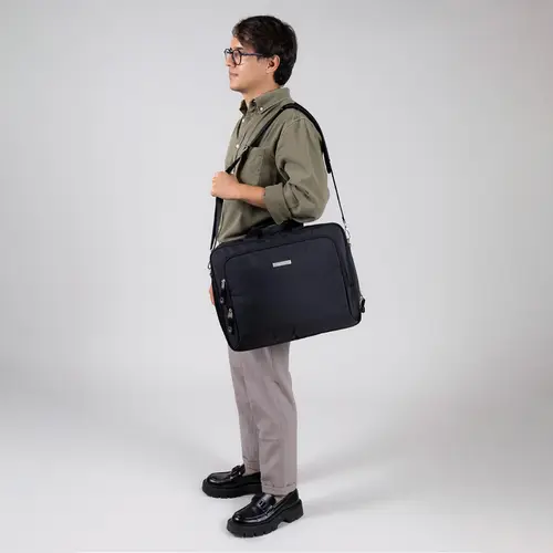 Portafolio ejecutivo Chenson Pro negro con organizador interno - vista 2