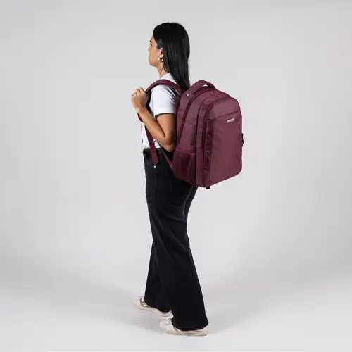 Mochila profesional magenta Chenson Pro by Chenson con soporte lumbar - vista 2