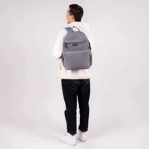 Mochila profesional Chenson Pro gris con amplia capacidad para laptop - vista 2