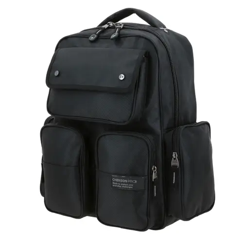 Mochila Ejecutiva Chenson Pro Negra con Soporte Lumbar - Ideal para Profesionistas - vista 2