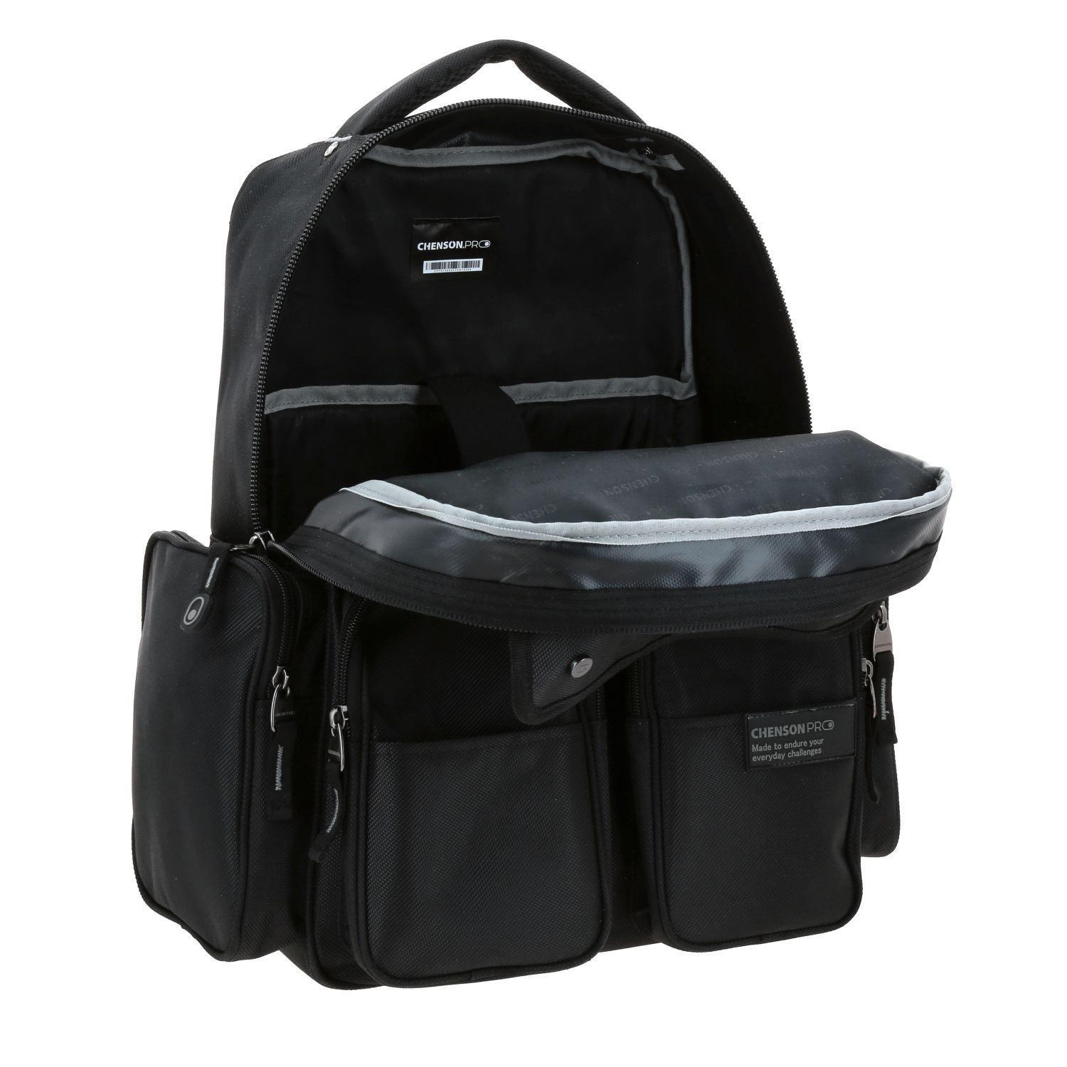 Mochila Ejecutiva Chenson Pro Negra con Soporte Lumbar - Ideal para Profesionistas - vista 2