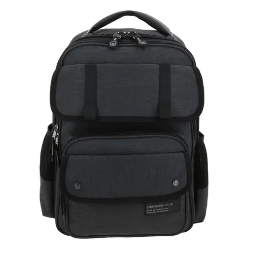 Mochila ejecutiva Chenson Pro negra con múltiples compartimentos