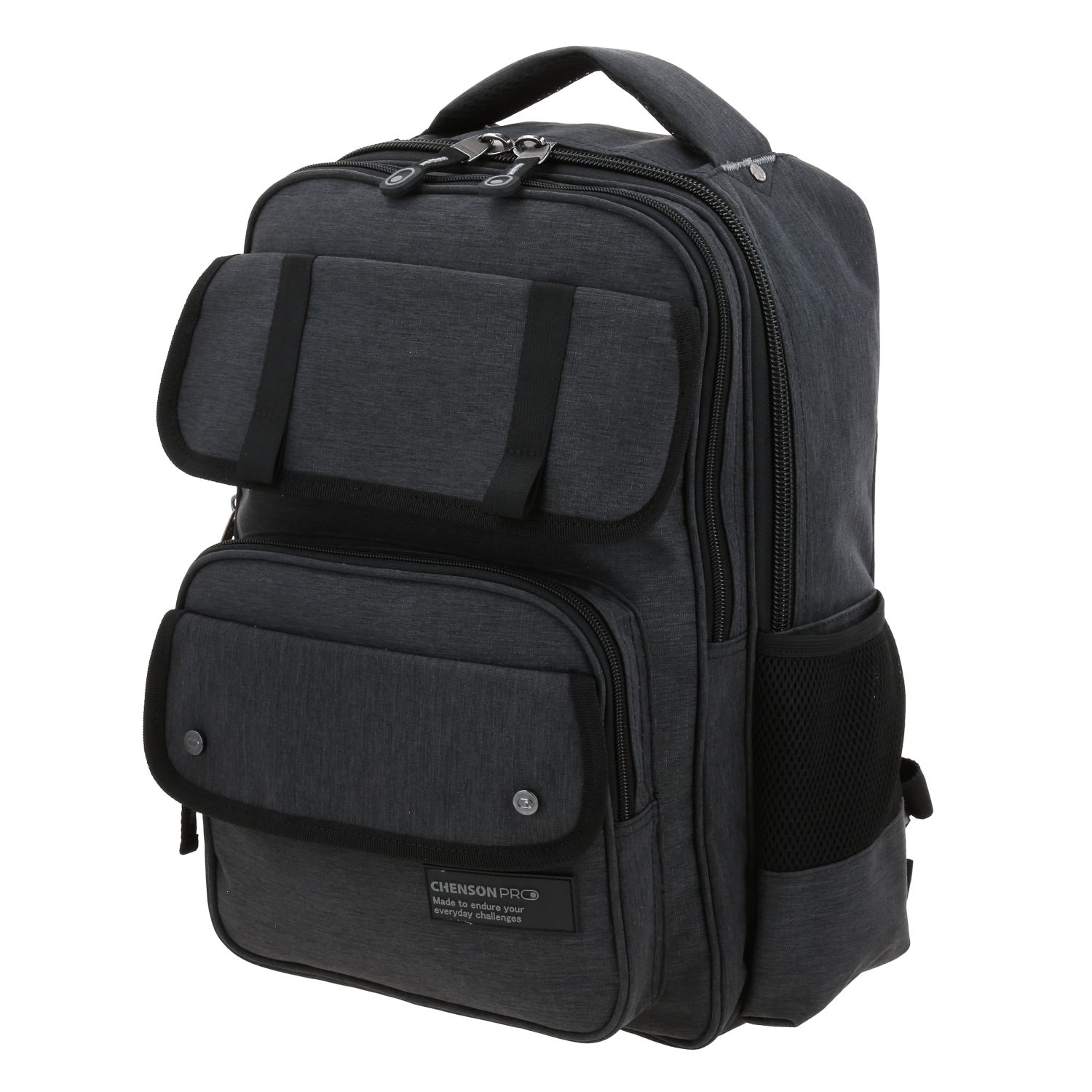 Mochila ejecutiva Chenson Pro negra con múltiples compartimentos 2