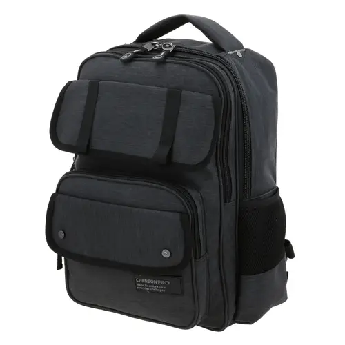 Mochila ejecutiva Chenson Pro negra con múltiples compartimentos - vista 2