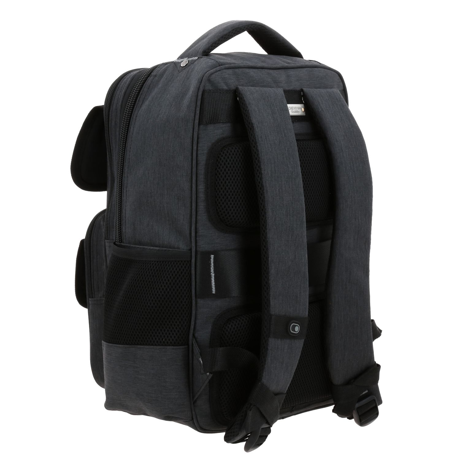 Mochila ejecutiva Chenson Pro negra con múltiples compartimentos 3