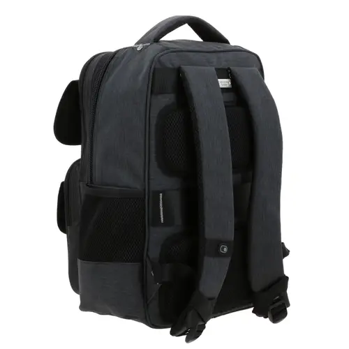 Mochila ejecutiva Chenson Pro negra con múltiples compartimentos 3