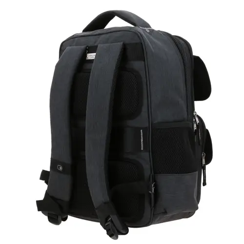Mochila ejecutiva Chenson Pro negra con múltiples compartimentos 5
