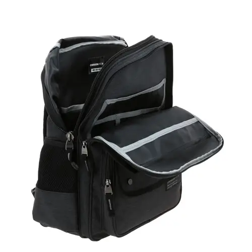 Mochila ejecutiva Chenson Pro negra con múltiples compartimentos - vista 2