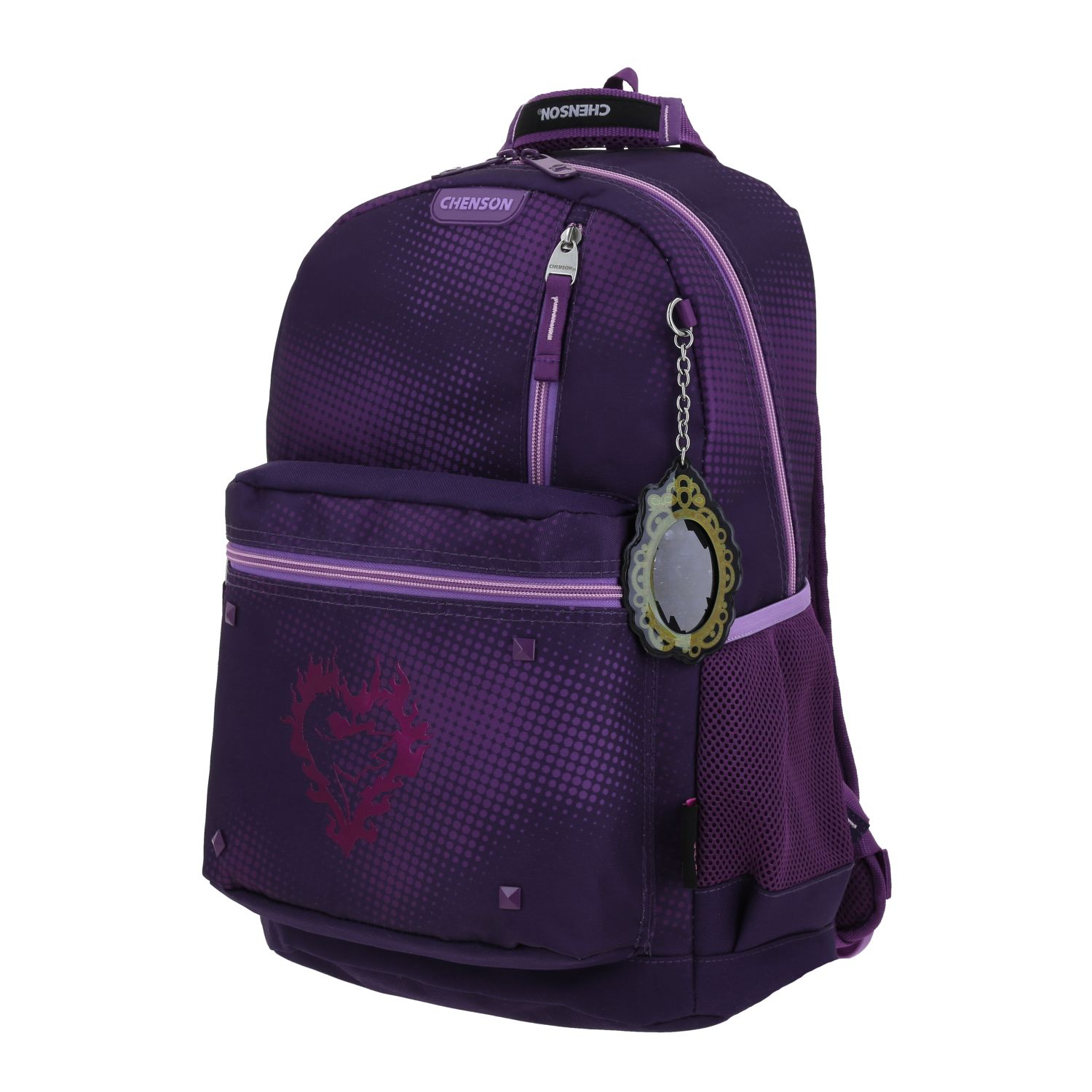 Mochila escolar para niña Descendientes by Chenson color uva - Durabilidad y diversión 2