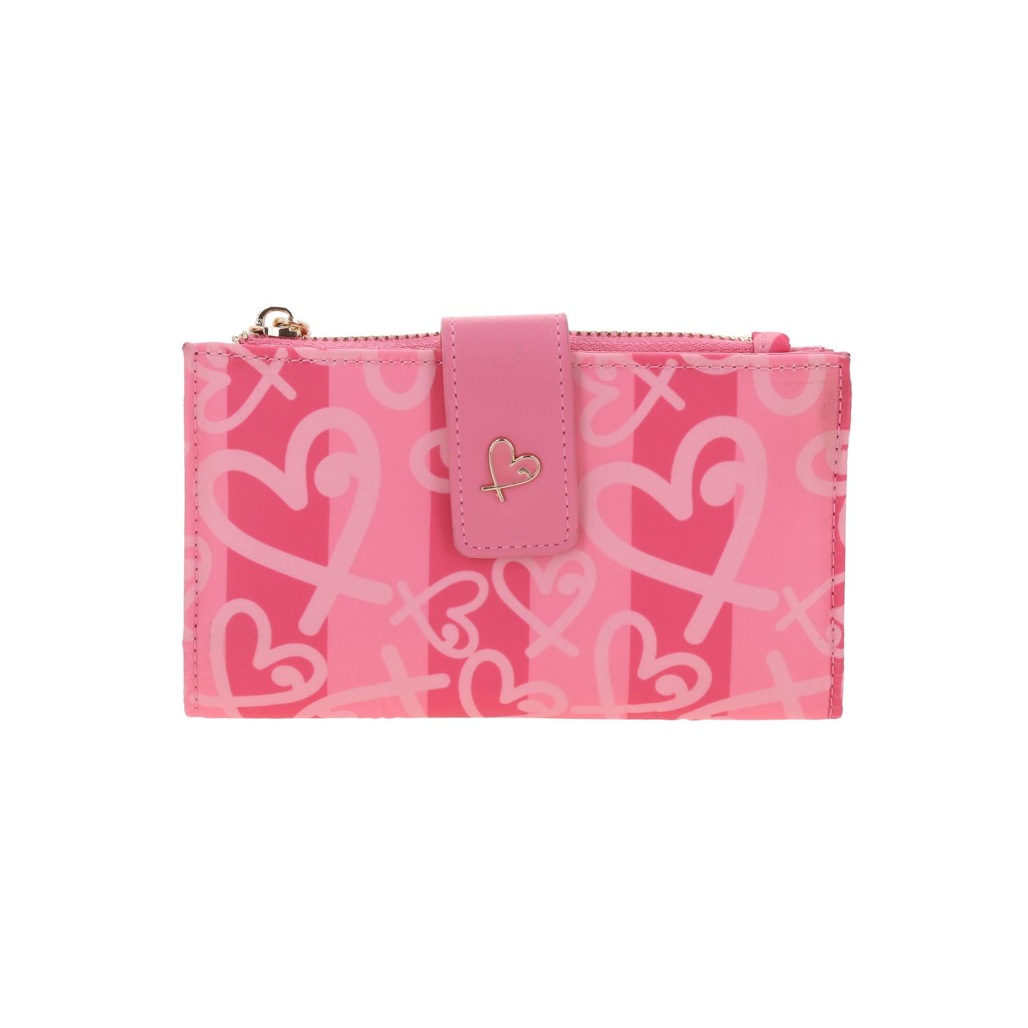 Cartera para Mujer Gorétt Rosa con Tarjetero 10 Espacios