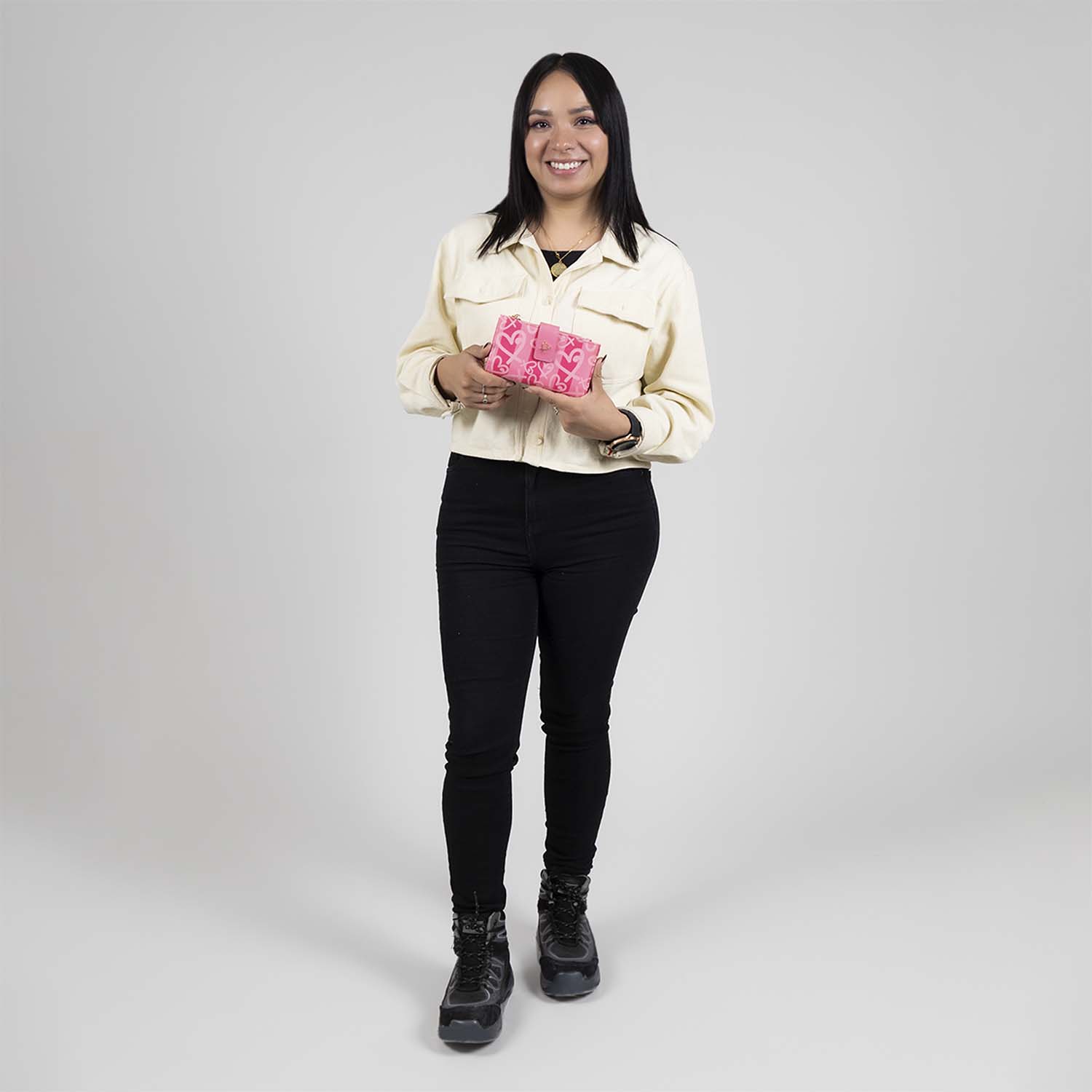 Cartera para Mujer Gorétt Rosa con Tarjetero 10 Espacios - vista 2
