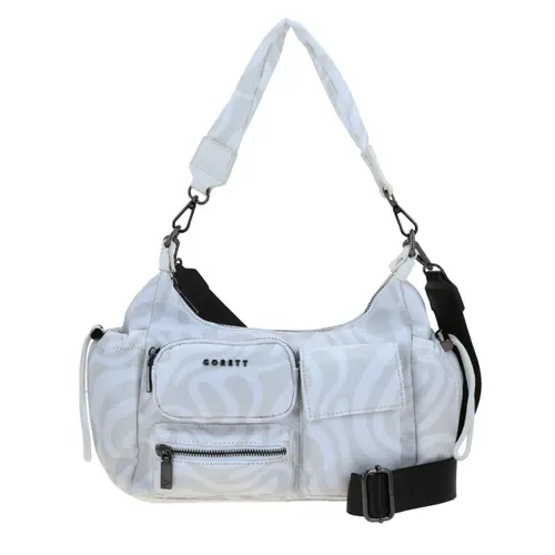 Bolsa de mano para dama Gorétt by Chenson blanca con triple bolsillo frontal 1