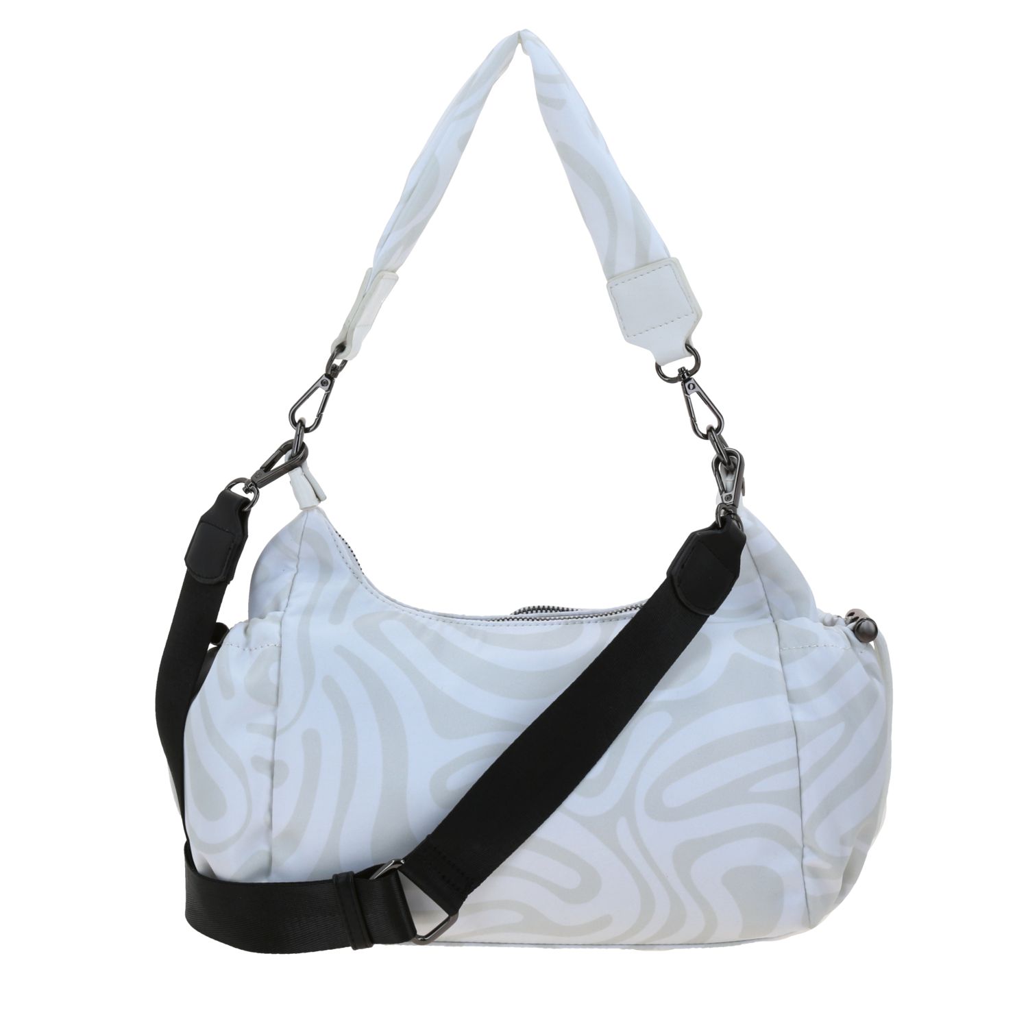 Bolsa de mano para dama Gorétt by Chenson blanca con triple bolsillo frontal 4