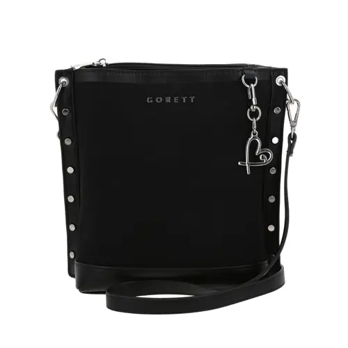 Bolsa de Lado Gorétt by Chenson Negro con Triple Compartimento