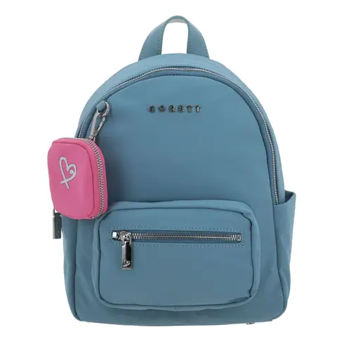Mochila casual para dama Gorétt by Chenson azul con doble compartimento 1