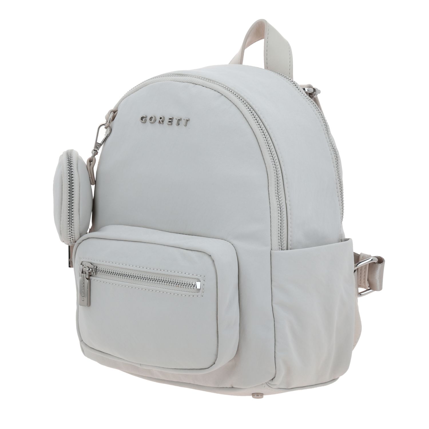 Mochila casual para dama Gorétt by Chenson Beige con doble compartimento 2