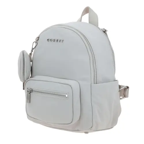 Mochila casual para dama Gorétt by Chenson Beige con doble compartimento 2