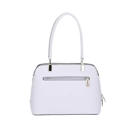 Bolsa de Mano Gorétt Beige | Símil Piel Triple Compartimiento 2