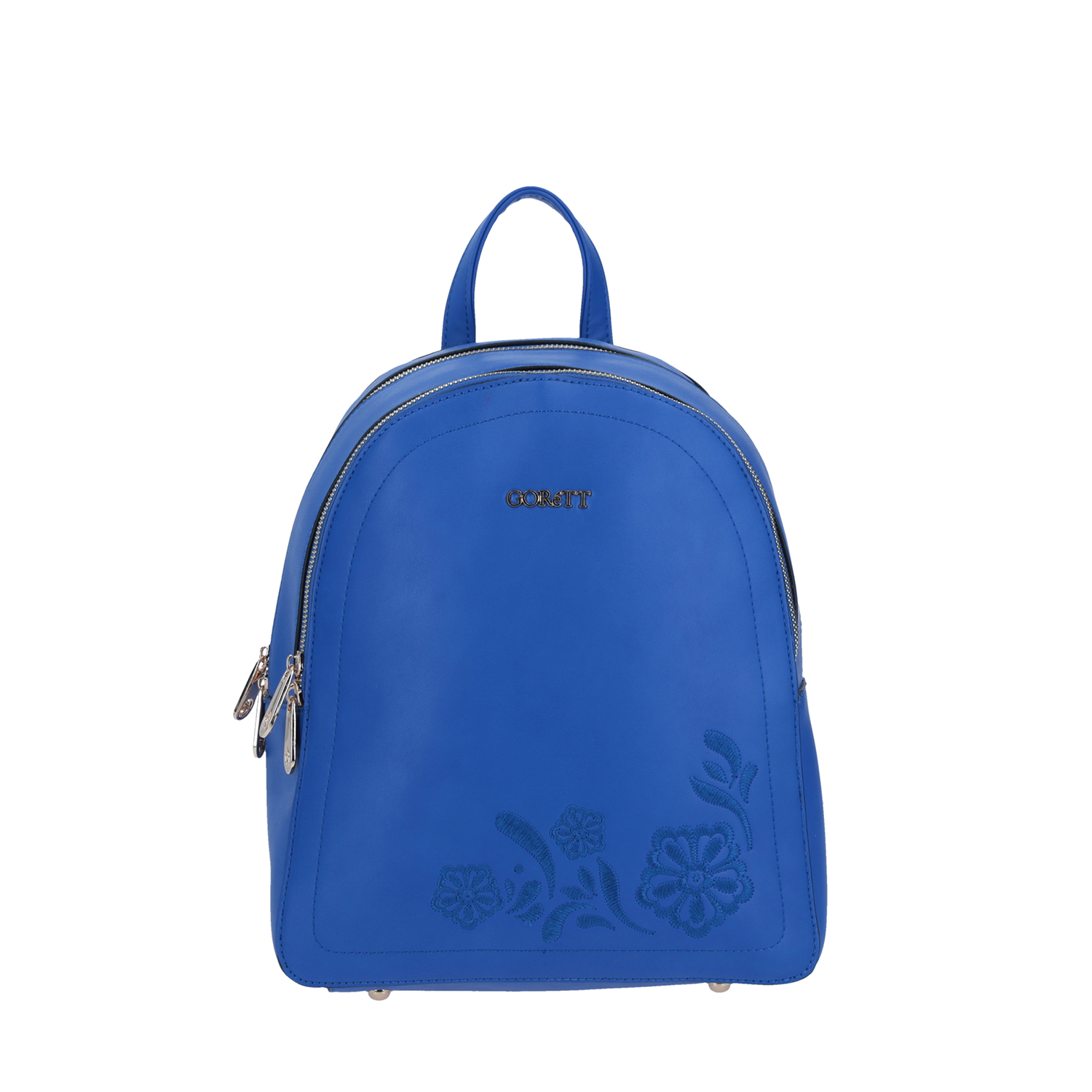 Mochila para mujer Gorétt azul con doble compartimento y porta llaves