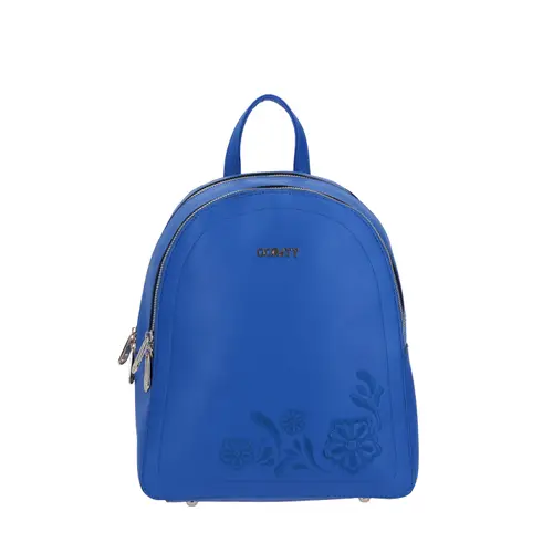 Mochila para mujer Gorétt azul con doble compartimento y porta llaves