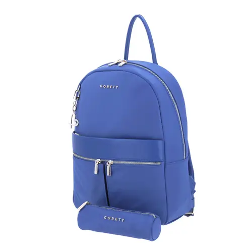 Mochila para mujer Gorétt by Chenson azul con porta laptop y compartimentos - vista 2
