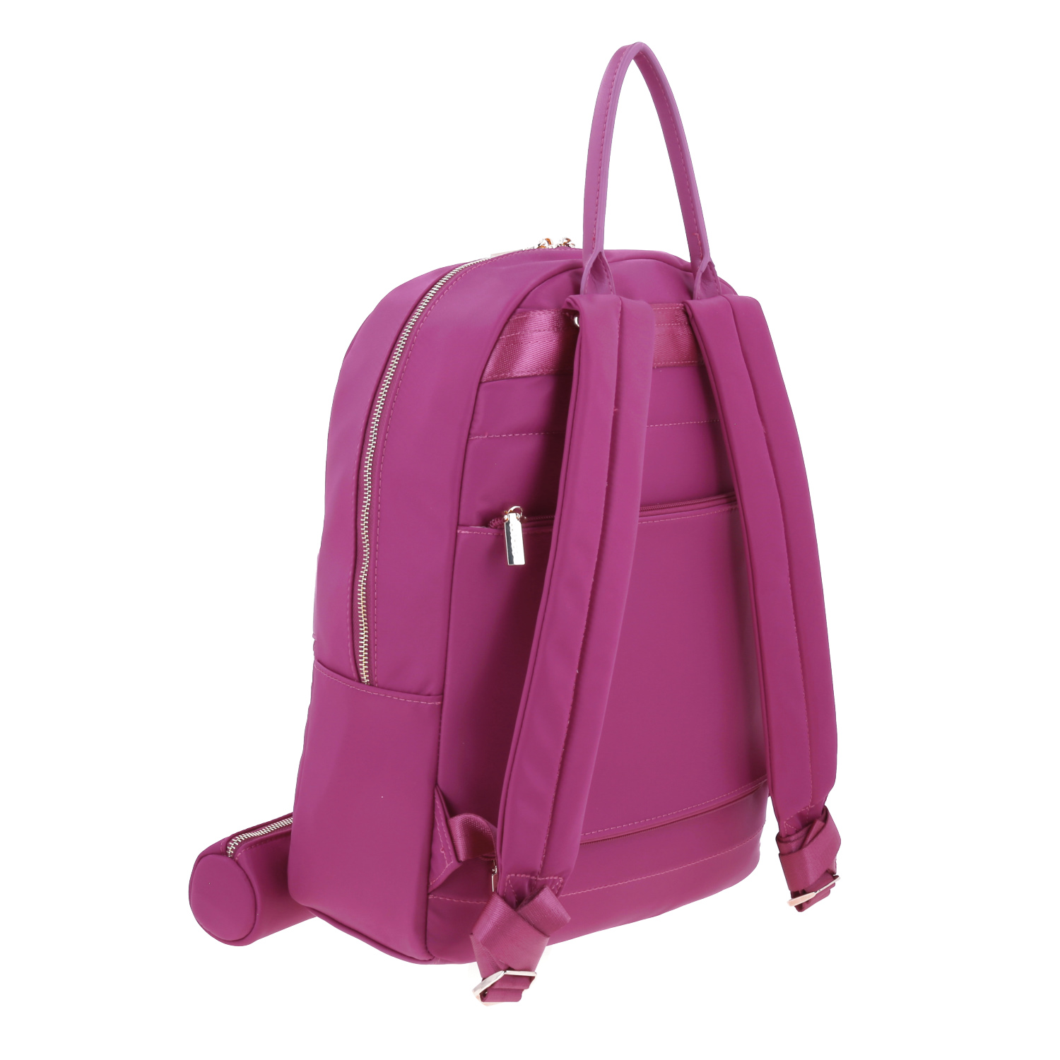 Mochila casual para dama Gorétt by Chenson en color rosa con porta laptop 3