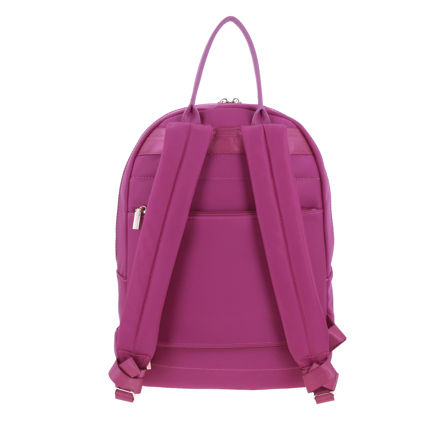 Mochila casual para dama Gorétt by Chenson en color rosa con porta laptop 4